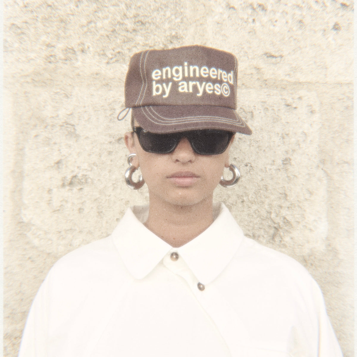La casquette "Typographie" marron