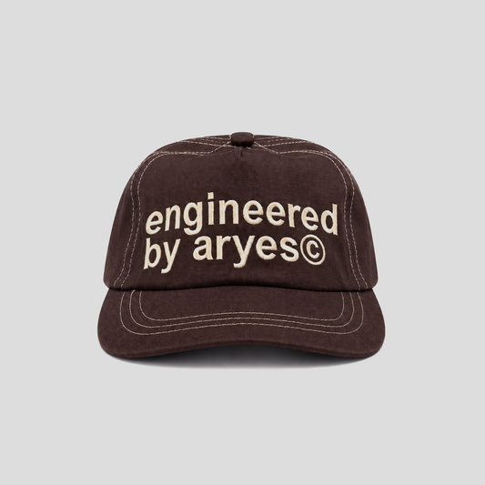 La casquette "Typographie" marron