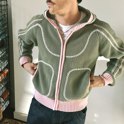 Le hoodie en maille "Sauge"