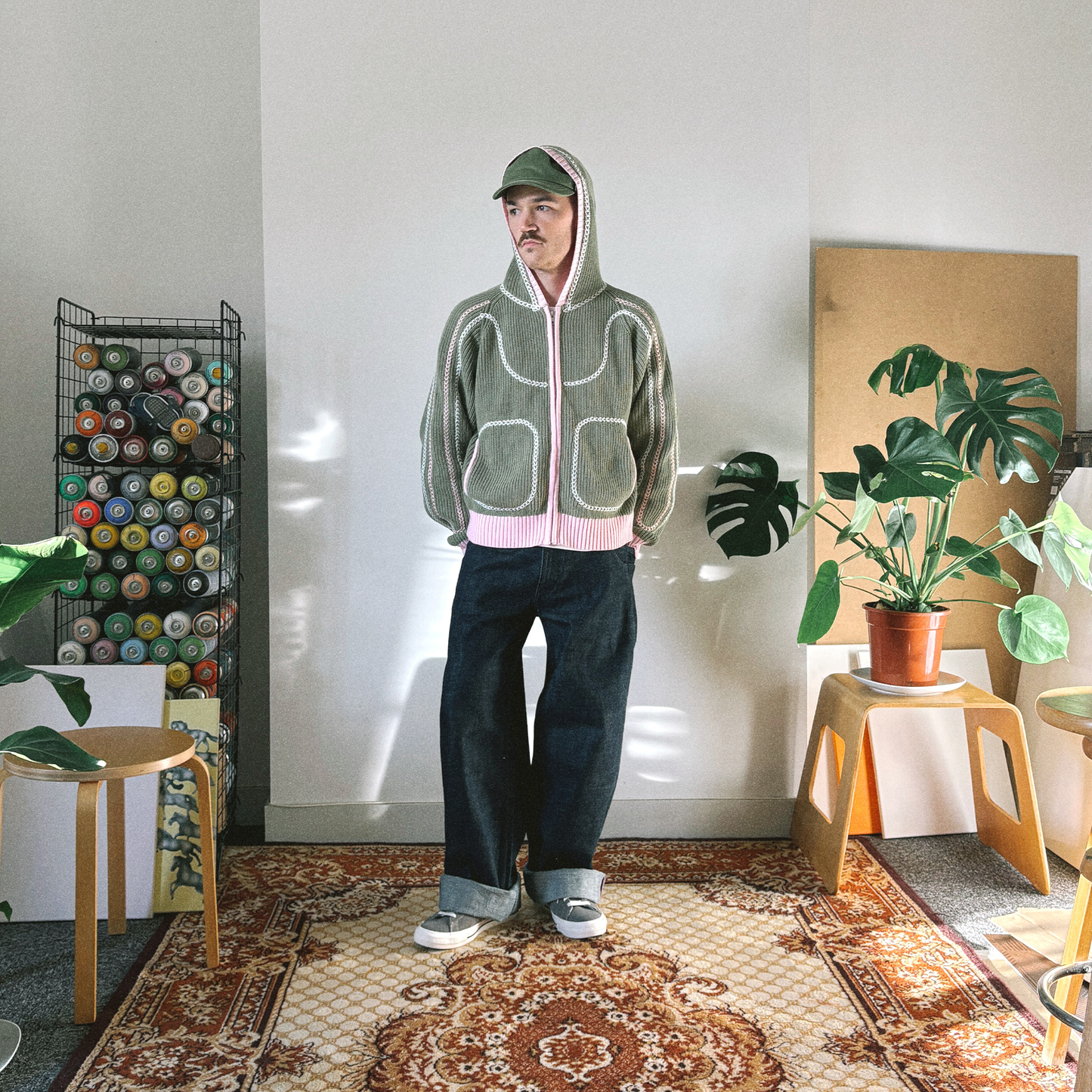 Le hoodie en maille "Sauge"