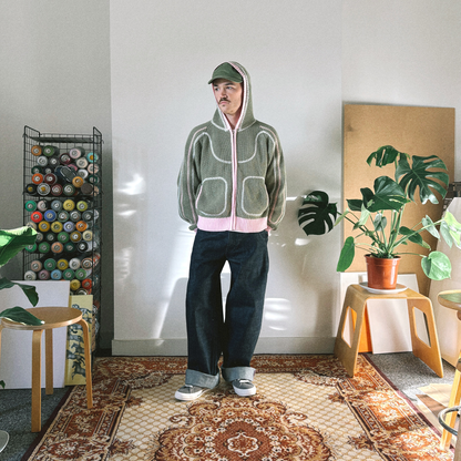 Le hoodie en maille "Sauge"