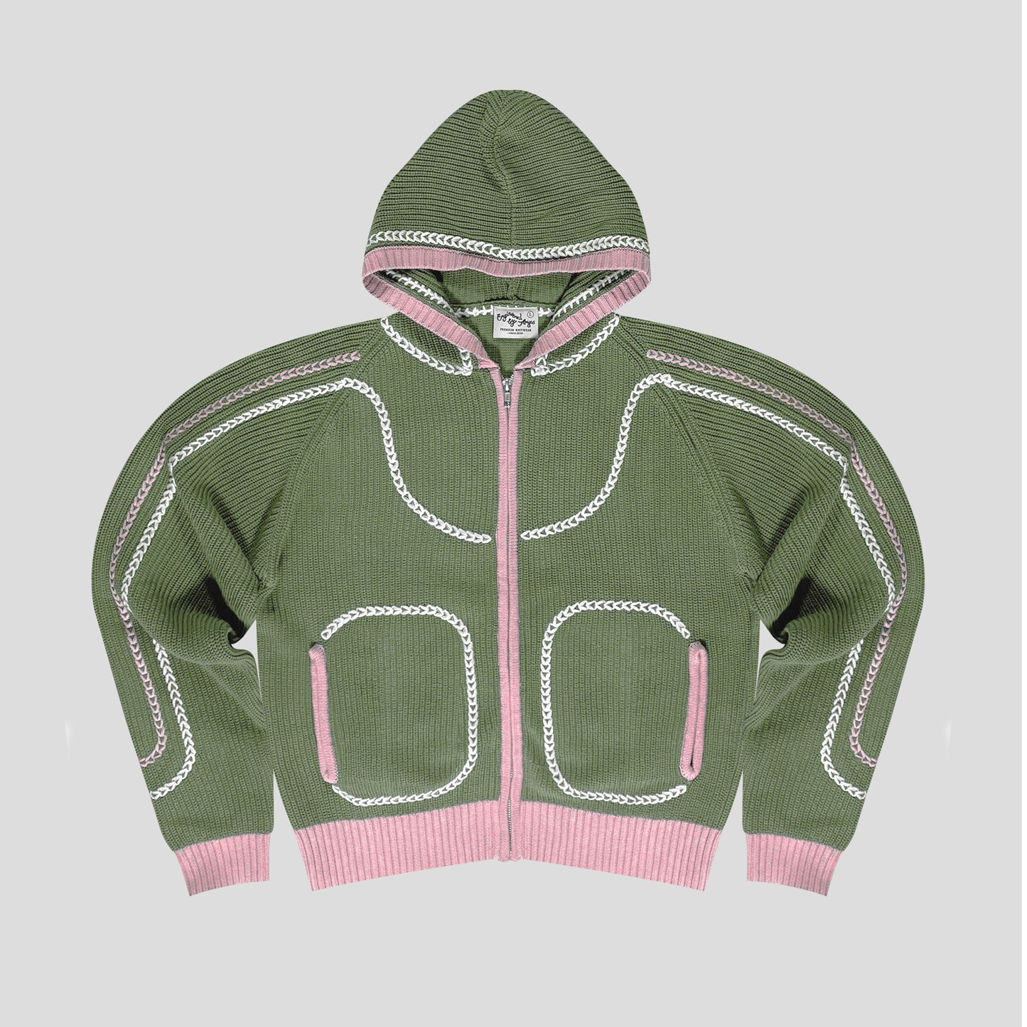 Le hoodie en maille "Sauge"