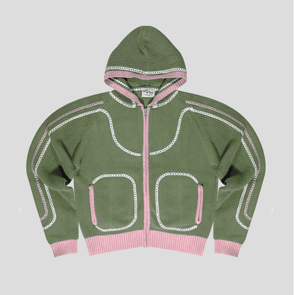 Le hoodie en maille "Sauge"