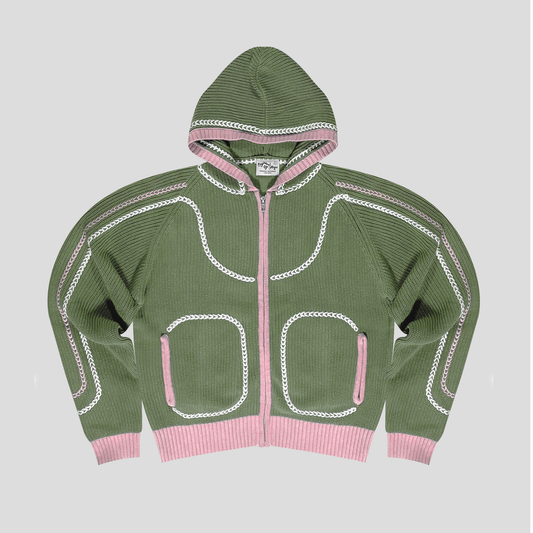 Le hoodie en maille "Sauge"