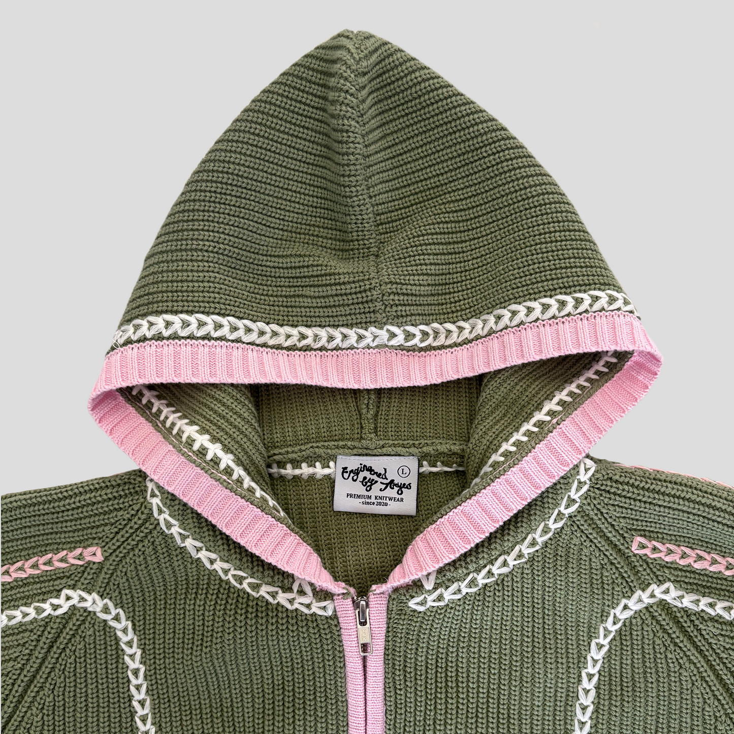 Le hoodie en maille "Sauge"