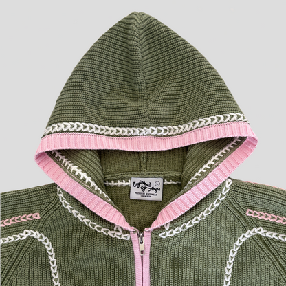 Le hoodie en maille "Sauge"